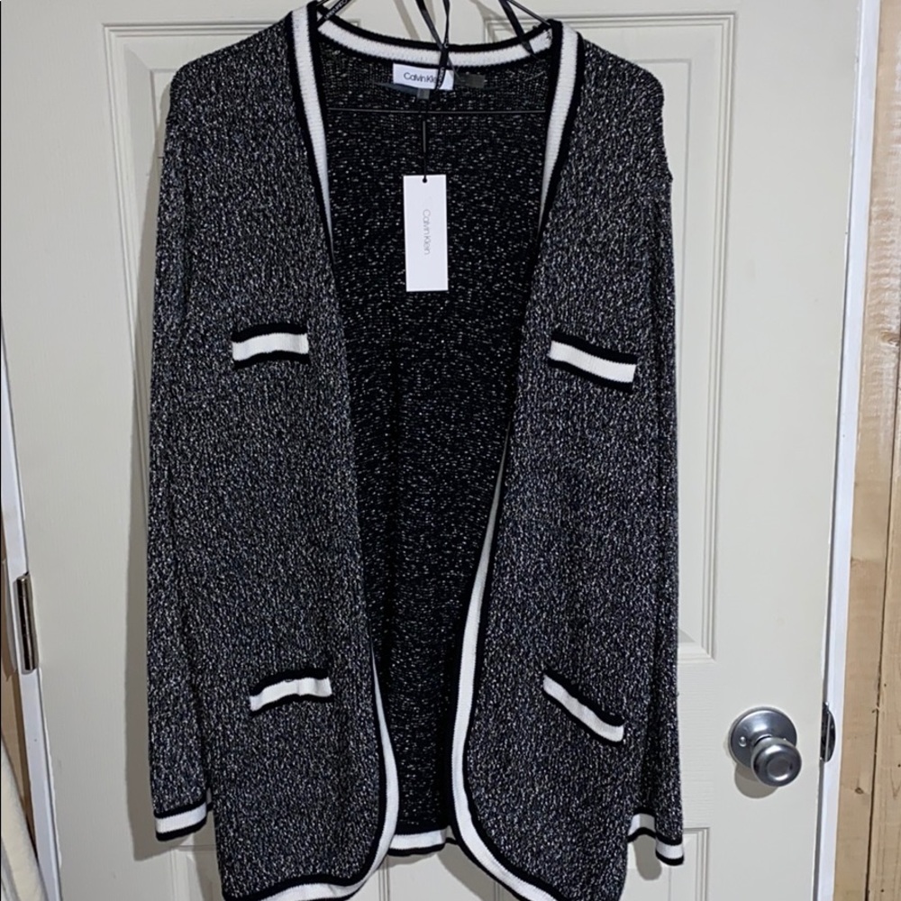 Calvin Klein Heavy Gray Cardigan NWT